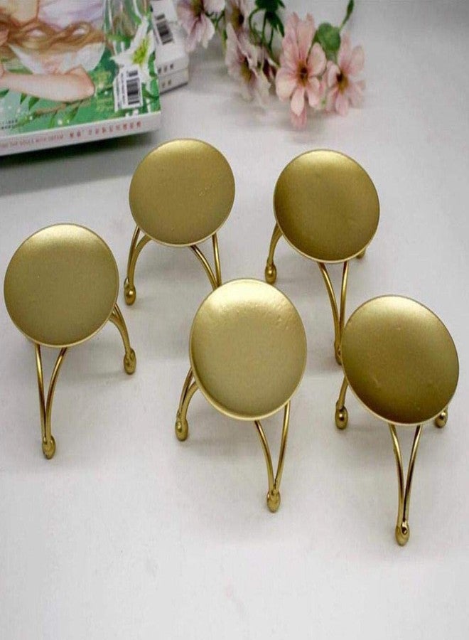 PIKIFY Circular Steel Candlestick Candle Holder, Modern Creative Light Tools. (Gold) (12) - Image 2